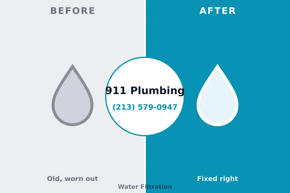 Before and after: plumbing repair Ogdensburg, NY